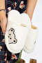 Women's Panda Motif Silent Non-Slip Sole Plush House Slippers Mixed Color - 5