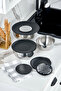 Zena Li̇ora Esta 9-Piece Grated Mixing and Storage Bowl Set 16-20-24 cm Aura Mix - 3