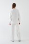 Unisex Oversize Tracksuit Set Basic White – Crew Neck, Wide Legs, 3 Thread Fleece - 7