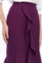 Apsen Women's Purple Seasonal Flared Midi Length Crepe Skirt 2123-80 - 4