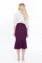 Apsen Women's Purple Seasonal Flared Midi Length Crepe Skirt 2123-80 - 6
