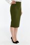 Apsen Women's Khaki Elastic Waist Seasonal Slit Detailed Skirt Office 1903-70 - 3