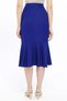 Apsen Women's Cobalt Blue Seasonal Flared Midi Length Crepe Skirt 2123-80 - 9
