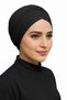 Black Sea Swimming Cap, Ready-To-Wear Hijab Swimming Cap, Beach Swimming Cap, Practical Ready-To-Wear Swimming Cap, Pool Swimming Cap - 3