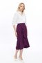 Apsen Women's Purple Seasonal Flared Midi Length Crepe Skirt 2123-80