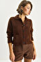 Women's Bitter Brown Pocket Cardigan 20251054 - 2