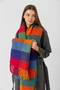 Orange Thick Boucle Scarf Women's Shawl 40x210 cm - 2