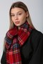 Red Line Patterned Women's Shawl - 4