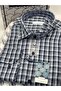 Classic Long Sleeve Winter 100% Cotton Checkered Collar Buttoned Bottom Men's Shirt with Gift Box Fs-001984 - 4