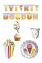 White Ice Cream Themed Party Set of 5