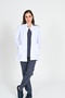 Women's Jacket Length Judge Collar Doctor Nurse Teacher Apron White Coat