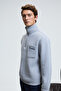 Merrick Men's Back Printed Pocket Embroidered Half Zipper Elasticated Sleeve Stand Collar Regular Fit Grimelange - 6