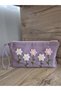 Dried Rose Lilac Knitted Flowers (Makeup Bag Pieces/ Clutch Bag / Bag - Luggage Organizer)