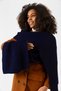 Navy Blue Knit Thick Women's Shawl - 45X210 cm - 6