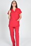 Stretch Fabric Scrubs Doctor and Nurse Women's Uniform Set Coral - 3