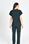 Lycra Cotton Scrubs Yarasakol Doctor Nurse Uniform Set Hunter Green - 2