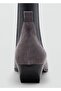 Suede Heeled Ankle Boots - 4