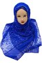 Sheila 2 Yards Chiffon With Metallic Lace (Red Colour) - 3