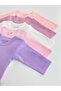 5-Piece 100% Cotton Long Sleeve Baby Bodysuit with Snap Fasteners - 5