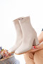 Women's Beige Skin High Heel Boots