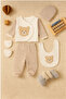 Bowknot Bear Luxury Organic Newborn Hospital Release Boxed Bodysuit Set