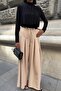 Waist tie detailed pleated loose pants 0084 - 6