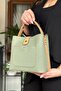 Vegan Leather Premium Product Multi-Compartment Women's Shoulder Bag Glb-2055-pls Green 0511 - 6