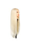 Hairdresser Training Mannequin Work Head Fiber Synthetic Platinum 65 cm - 4