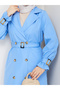 Modest Double Breasted Collar Waterproof Belted Trench Coat Rc1103013 - 7