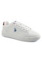 Men's White Low-Top Canvas Sneakers - Bold Iconic Branding for a Clean Look - 3