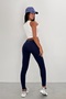 Lucy Sportive Black Modal Fabric Women's Leggings Suit High Waist Athlete Set - 8