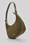 Suede Green Half Moon Handbag 242 - 3