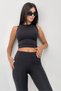 Lucy Sportive Black Modal Fabric Women's Leggings Suit High Waist Athlete Set