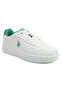 Men's White Sneakers - Lightweight Modern Design with Green Accent - 3