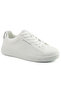 Women's White Low-Top Sneakers - Lightweight with White Sole, Comfortable Casual Shoes - 3