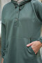 Women's Snap Hooded Set Khaki Green - 5