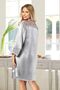 2033 Women's Lace Detailed Satin String Strap Short Nightgown Dressing Gown Set-Grey - 2