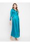Chic Basic Robe in Teal Blue – Satin - 2