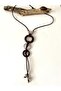 Bohemian Authentic Wood & Metal Ring Necklace Special Style