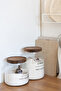 2-Piece Acacia-Lid Glass Storage Jar 2000/3000 ml - Acacia Measuring Spoon Included - 4