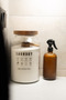 Glass Storage Jar / Detergent Dispenser / Storage (4000 ml) with Acacia Lid & Measuring Spoon - 3