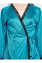 Chic Basic Robe in Teal Blue – Satin - 4