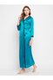 Chic Basic Robe in Teal Blue – Satin - 3