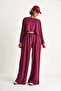 Women's Batwing Sleeve Crop Elastic Waist Pants Equivalent Modal Set - 4