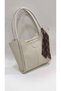 Cream Color Large Size Soft Faux Leather Women's Shoulder Bag with Shawl Detail