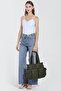 Barcelona Large Shopper Multi-Pocket Long Strap Women's Shoulder Bag1927 Platinum - 5