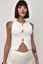 Mone Gold Button Detail Knitwear Sweater - 6