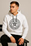 Really Creative Printed White Hooded Sweatshirt – Comfortable, Everyday, and Casual Style