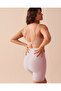 Porfy Model 3 Zone Effective Laser Cut Biker Leggings Long Corset Light Pink Color - 4