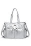Barcelona Large Shopper Multi-Pocket Long Strap Women's Shoulder Bag1927 Platinum